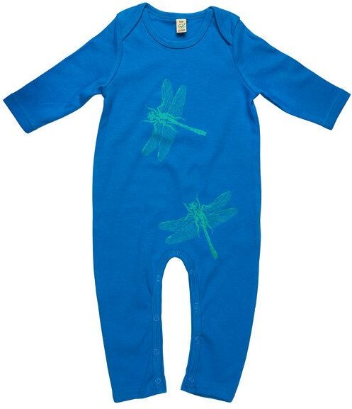 HANDGEDRUCKT "3Azurjungfern" Baby Jumpsuit