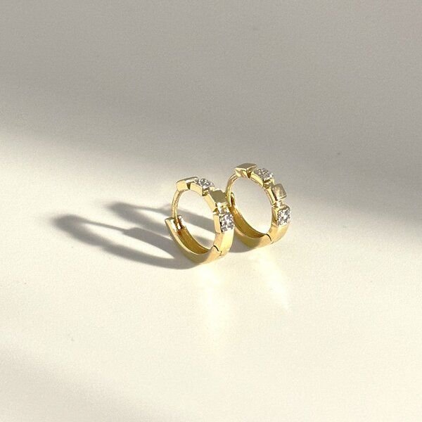 MOANINA Ohrringe Zivia Hoops - 375 Massivgold