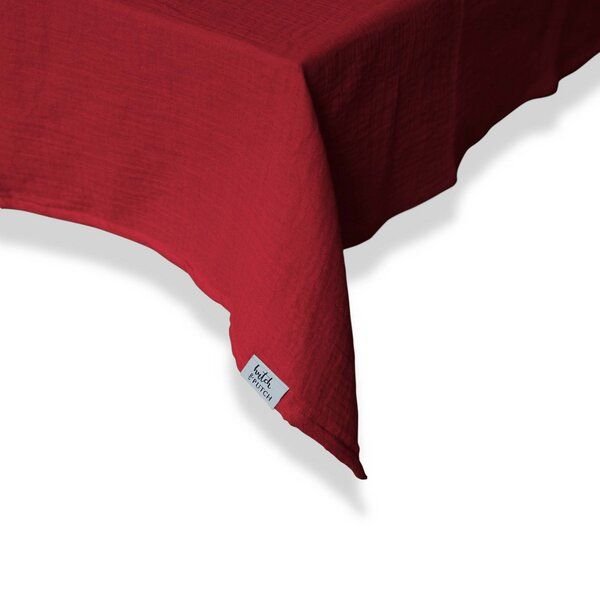 Hutch&Putch Musselin-Tischdecke "Angelina" • Cranberry
