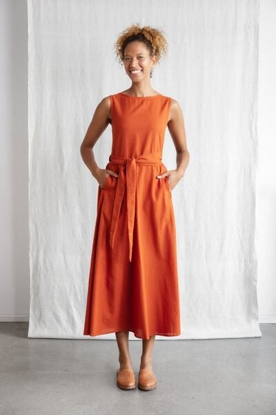 Jyoti - Fair Works Bio-Baumwoll Kleid Khushi Terracotta