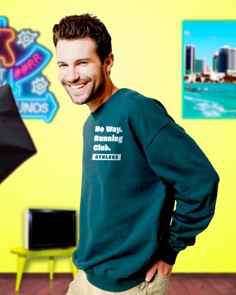 Athleez "No Way Running Club" Heavy Sweatshirt - 100% Bio-Baumwolle - 0% Polyester