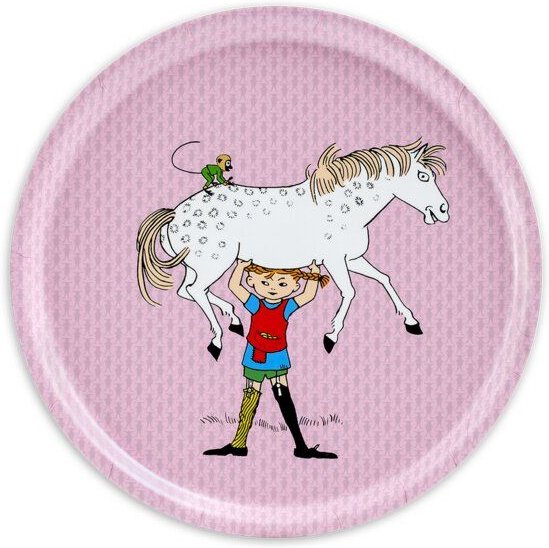 ÅRY HOME Tablett aus Birkenholz - Pippi Langstrumpf – Rosa