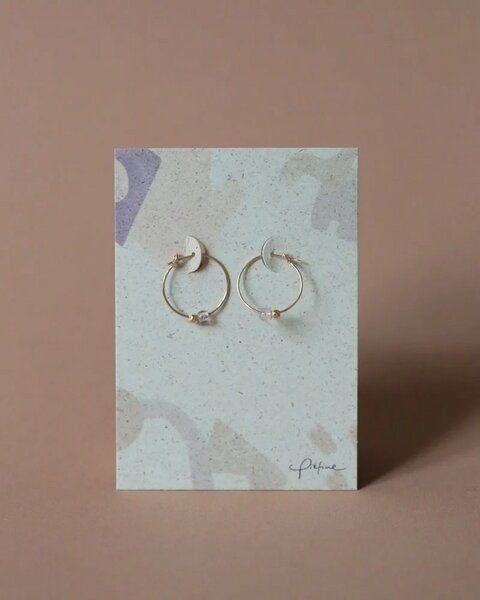 pikfine Glasperlen Creole "Nila" // silber oder vergoldet