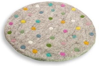 Frida Feeling Sitzkissen 'Spotty' aus Filz mit bunten Tupfen (Durchmesser ca. 35 cm)