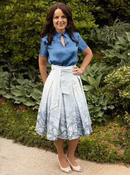 Peaces.bio - handbedruckte Biomode Wickelrock - Bio-Leinen - Das Gold der Erde - Druck