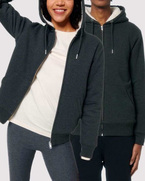 YTWOO Sherpa Hoodie, Unisex, Zip-through, nachhaltig, Bio-Baumwolle