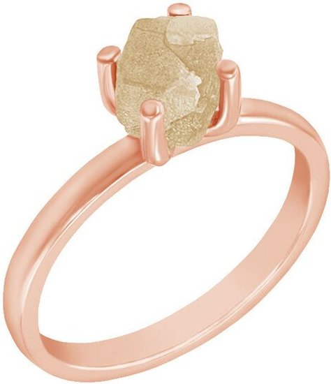 Eppi Goldring mit ungeschliffenem Diamant in Gelb Molly