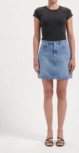 MUD Jeans Damen Rock "Audry Mini Skirt - Light Stone Vintage"
