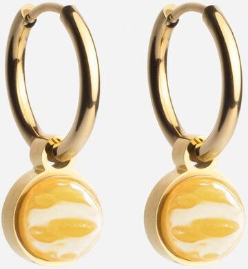 ALEXASCHA Gold Creolen mit Anhänger | Mix & Match