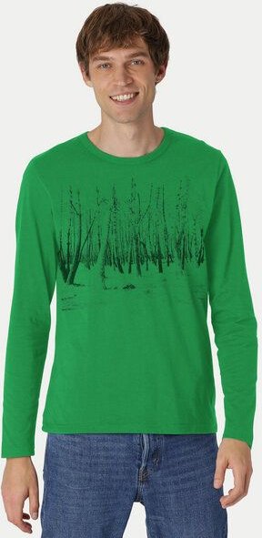 Peaces.bio - handbedruckte Biomode Herren Langarmshirt Woodland
