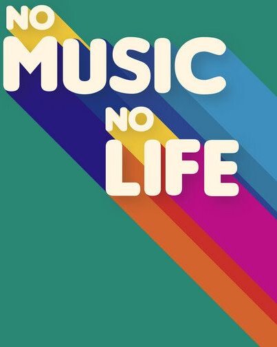 Photocircle Poster / Leinwandbild - No music no life