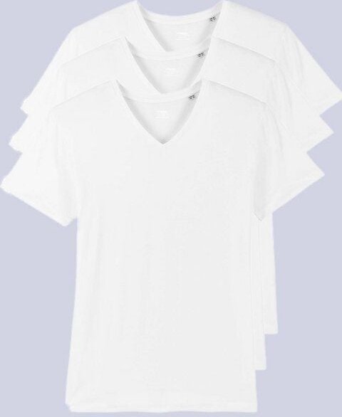 YTWOO 3er Pack Herren T-Shirt mit V-Ausschnitt, Bio-Qualität