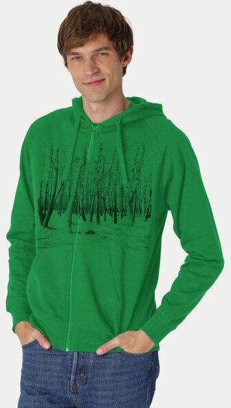 Peaces.bio - handbedruckte Biomode Herren Zip-Hoodie Woodland