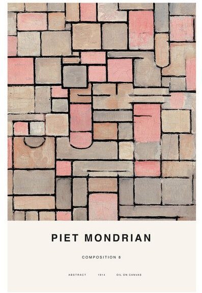Photocircle Poster / Leinwandbild - Piet Mondrian: Composition 8