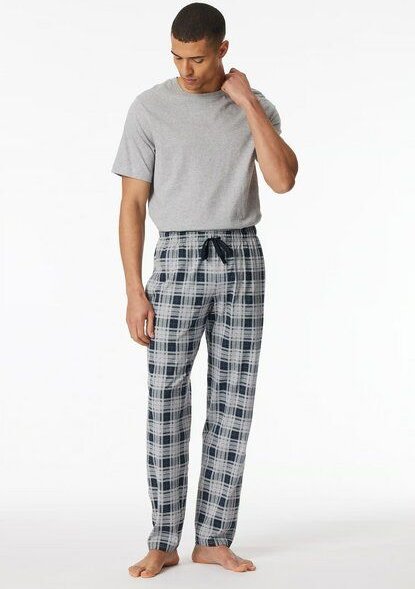 Schiesser Hose lang | Bio-Baumwolle | kariert