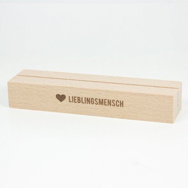 Bow & Hummingbird Kartenständer Lieblingsmensch aus nachhaltigem Buchenholz