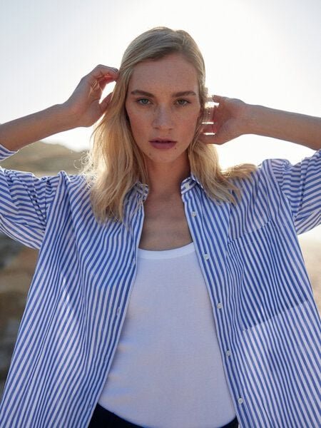 WOTE Streifen Bluse Oversized