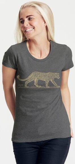 Peaces.bio - handbedruckte Biomode Bio-Damen-T-Shirt "Leopard"