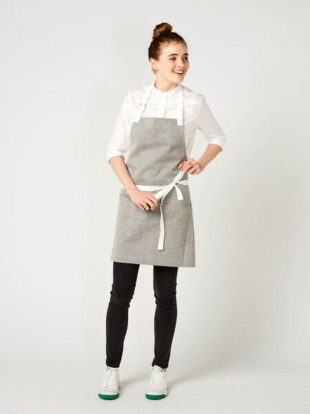 KAYA&KATO Latzschürze kurz SALZ&PFEFFER