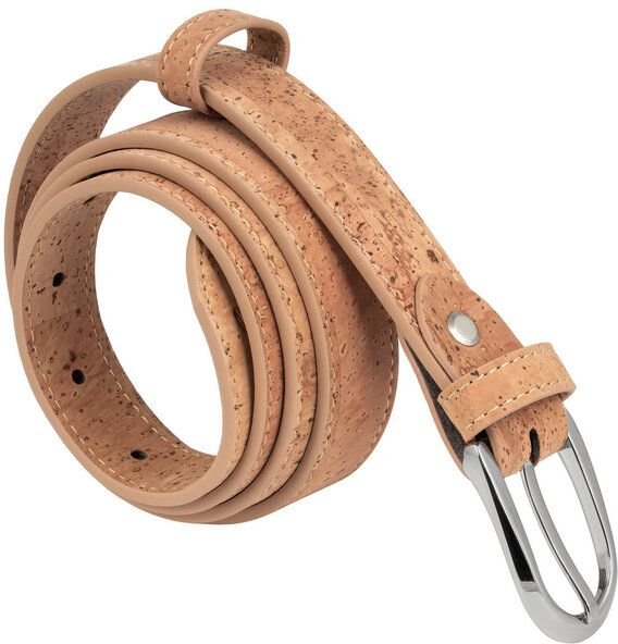 Simaru Nachhaltiger Damengürtel aus Kork mit edler Schnalle – Veganer Gürtel - Olinda