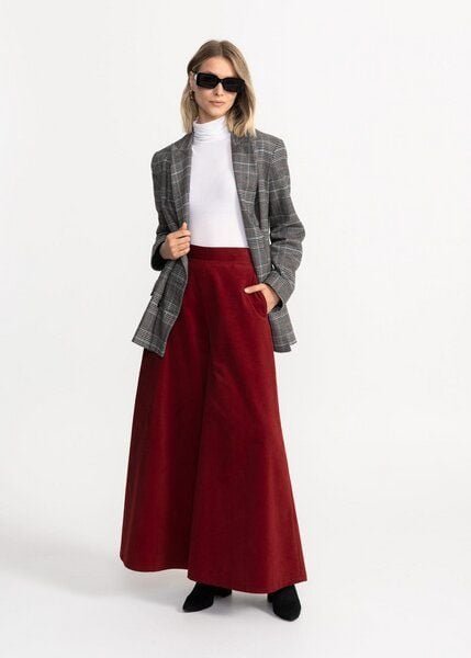 De IONESCU Damen Cordhose Palazzo – Bio & Fair produziert