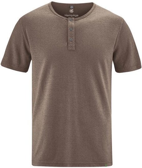 HempAge Herren Henley T-Shirt Hanf/Biobaumwolle