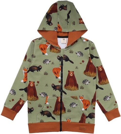 Sweatjacke Bio-Baumwolle Grün - Walkiddy Autumland Hoodie Kapuzenjacke, nachhaltig, umweltfreundlich, GOTS-zertifiziert,...