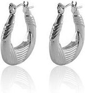 Ovale Creolen mit Ethno Struktur, Cool & Schick in 20mm x 23mm von Elektropulli