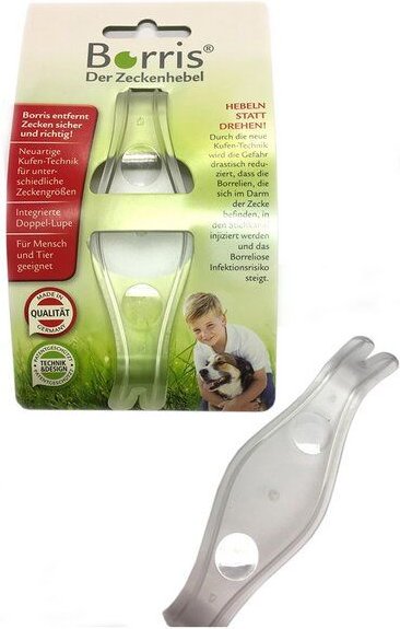 Borris® BORRIS Zeckenhebel weiß aus recyceltem Material