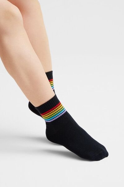 Natural Vibes Rainbow Sneaker Socken | Bio GOTS-zertifiziert | Bunte Socken | Herren Damen Socken