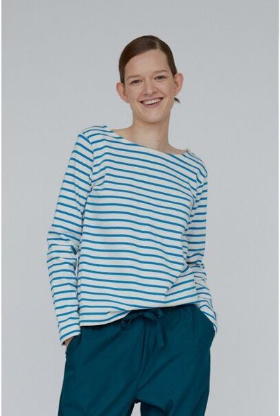 Basic Apparel Gestreiftes Langarmshirt BRETON aus Bio-Baumwolle