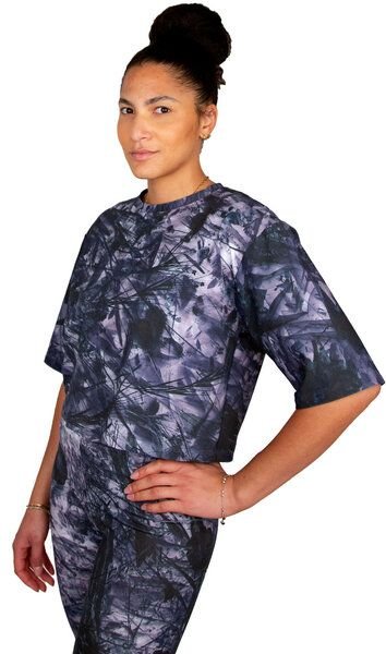 ÆVRIL Damen Crop Top // Tobiume Print // Bio-Baumwolle