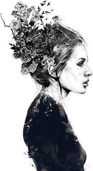 Photocircle Poster / Leinwandbild - Blooming girl