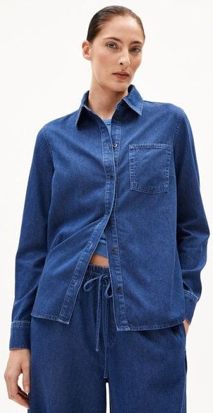 ARMEDANGELS AURELAA Damen Jeansbluse aus Bio-Baumwoll Mix