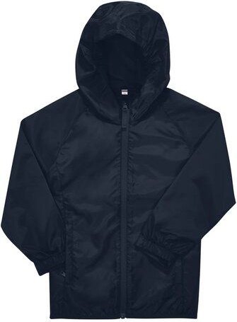 B&C BE INSPIRED Kinder Regen- und Windjacken Seitentaschen Kapuze 10 verschiedene Farben