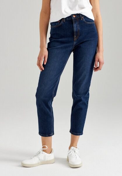ThokkThokk Damen Mom Cropped Jeans aus Biobaumwoll-Mix