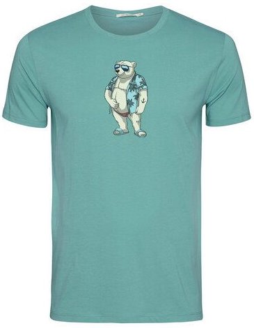 GREENBOMB Animal Beach Bear Guide - Sportliches T-Shirt aus Bio-Baumwolle / hochwertiger Print / GOTS / Fair & Vegan