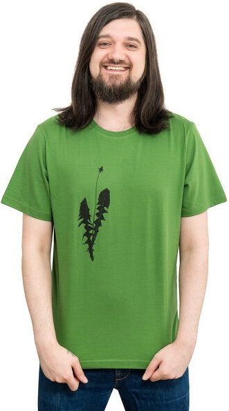 Hirschkind Fair-Trade-Männershirt "Löwenzahn" - Made in Kenia - grasgrün