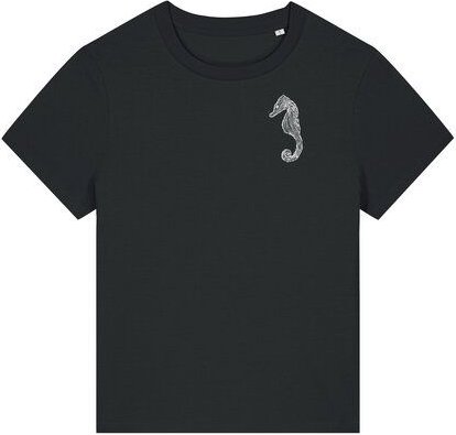 ilovemixtapes Nachhaltiges Damen T-Shirt mit Seepferdchen-Motiv – zeitlos, bequem & fair produziert