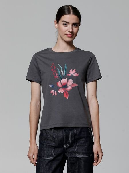 watapparel T-Shirt Frauen Blume in Wasserfarbe 01