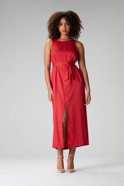Thumbnail - Studio Hertzberg Maxikleid Tulpinaa - elegantes Maxikleid mit Schlitz für Anlässe