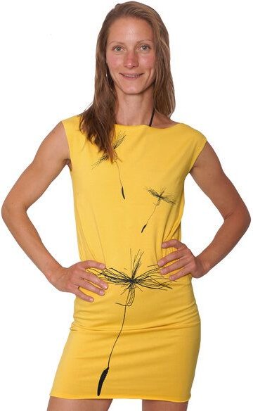 HANDGEDRUCKT "Löwenzahnsamen" Bio-Kleidchen