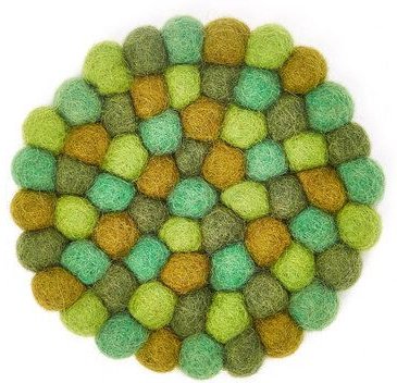 short'n'pietz handgefilzte Glasuntersetzer aus Filzkugeln