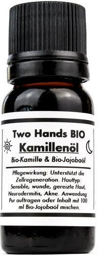 Two Hands BIO Kamillenöl mit Bio-Kamille & Bio-Jojobaöl - 5% Extrakt - Bio Vegan