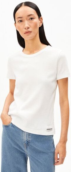 Thumbnail - ARMEDANGELS KARDAA Damen Ripp-T-Shirt aus Bio-Baumwoll Mix