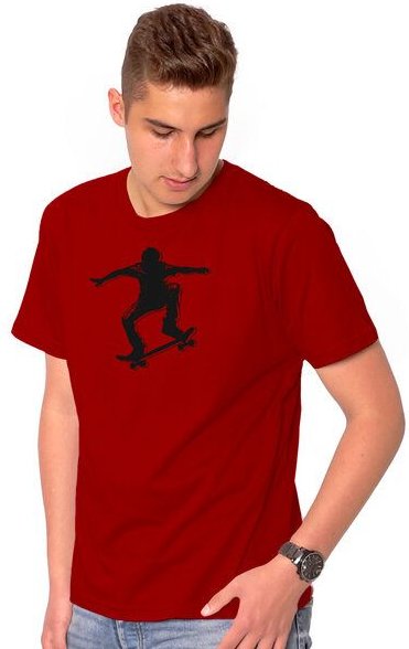 HANDGEDRUCKT "Skater" Männer T-Shirt von EarthPositive