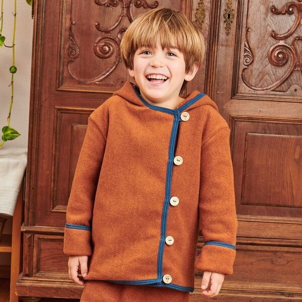 Cheeky Apple Bio-Fleecejäckchen "Fleece Nude Meliert"