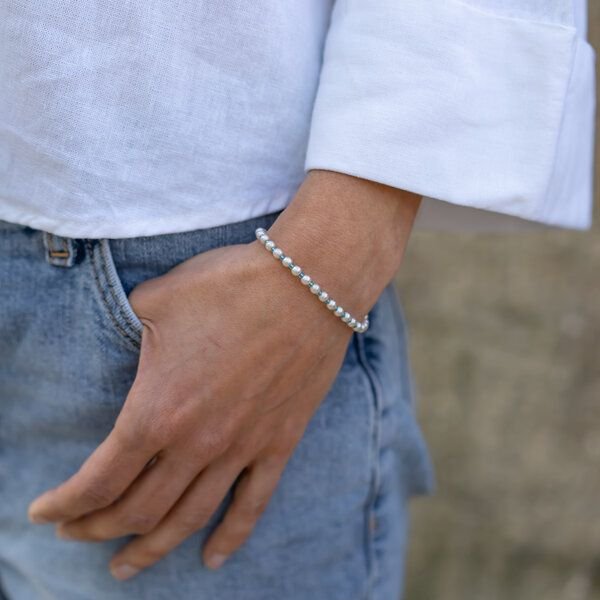 juni Veganes Perlenarmband "Rebell" - in neon pink, orange, blau, rosa oder goldgelb