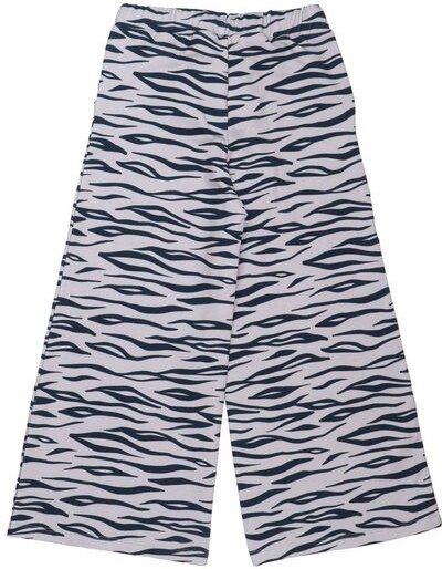 Kinderhose weit GOTS zertifiziert, Bio-Baumwolle, Tiger-Muster, gelb/grau, bequem – Walkiddy