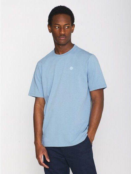 KnowledgeCotton Apparel T-Shirt LOKE Badge aus Bio-Baumwolle - ROC/GOTS/Vegan